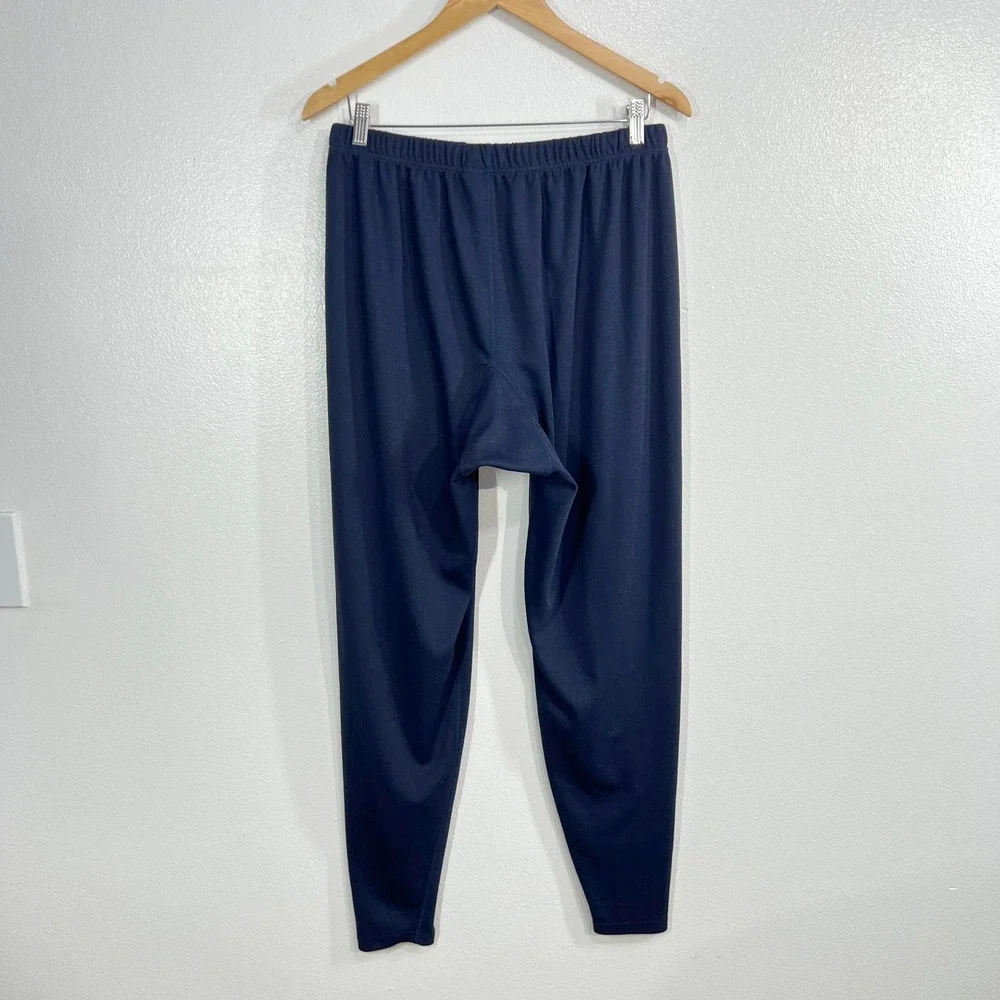 Cabela's Polartec Thermal Base Layer Pants Men XL Tall Navy Blue Fleece Leggings